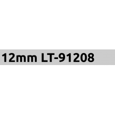 12mm Black on Silver Plastic 91208