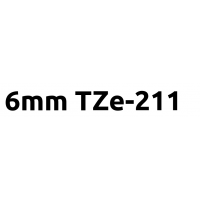 TZe-211 6mm Black on white