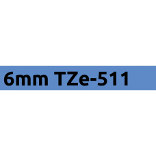 TZe-511 6mm Black on blue