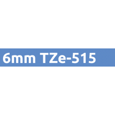 TZe-515 6mm White on blue