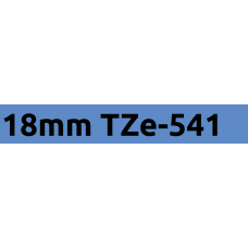 TZe-541 18mm Black on blue