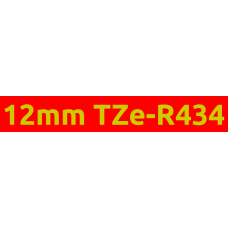 TZe-R434 12mm Gold on red ribbon