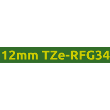 TZe-RFG34 12mm Gold on forest green ribbon